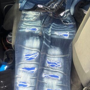 Men's Relaxed Fit Distressed Denim Jeans